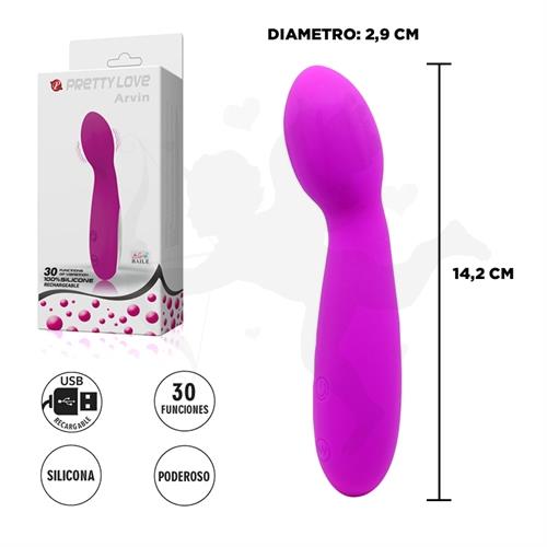 Vibrador de punto G con carga USB