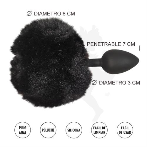 Austrinus Negra S : Plug Anal Siliconado